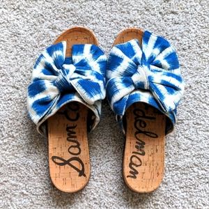 EUC Sam Edelman Shibori Bow Sandal